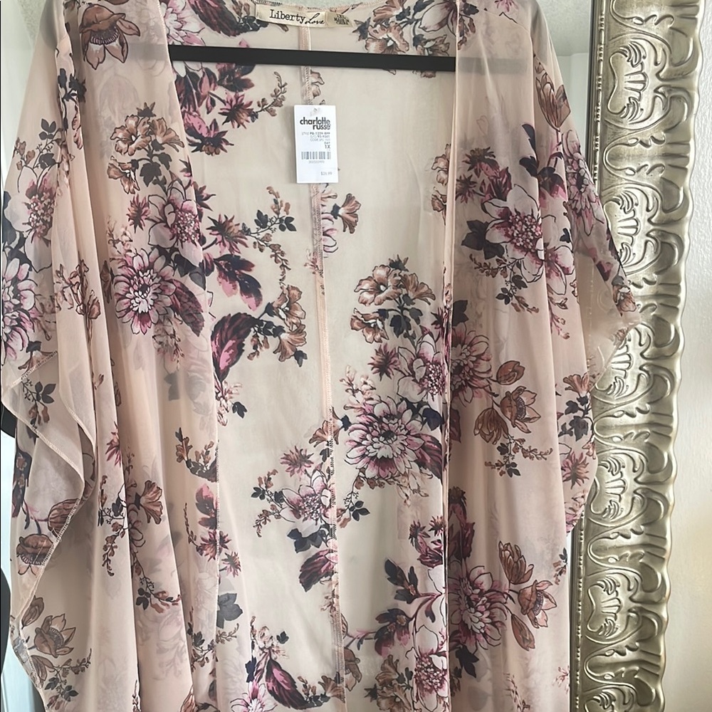 Liberty Love Floral Sheer Blouse - Pink and Cream